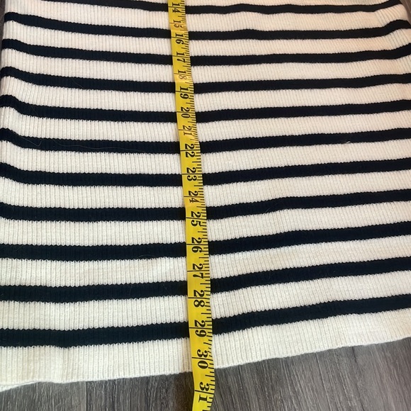 Strapless 2 piece sweater dress, skirt,tube top, black,white,stripped, Large,New - Picture 3 of 6
